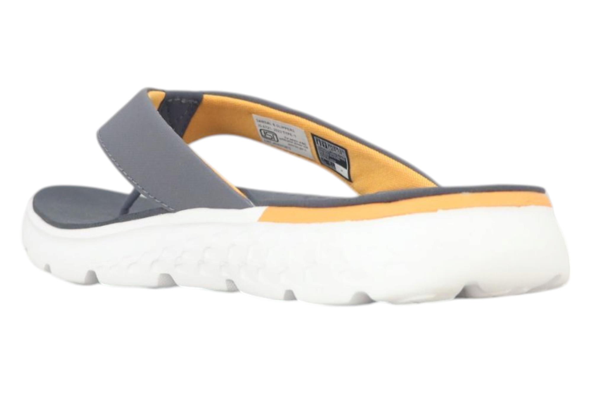 Men\'s Skechers On The Go 400 Gray Orange Shore Slipper Flip Flop Sandal Size 14 Skechers Sandals Mens 14 Gray Rubber Foamies Arch Fit Flip  main image 4