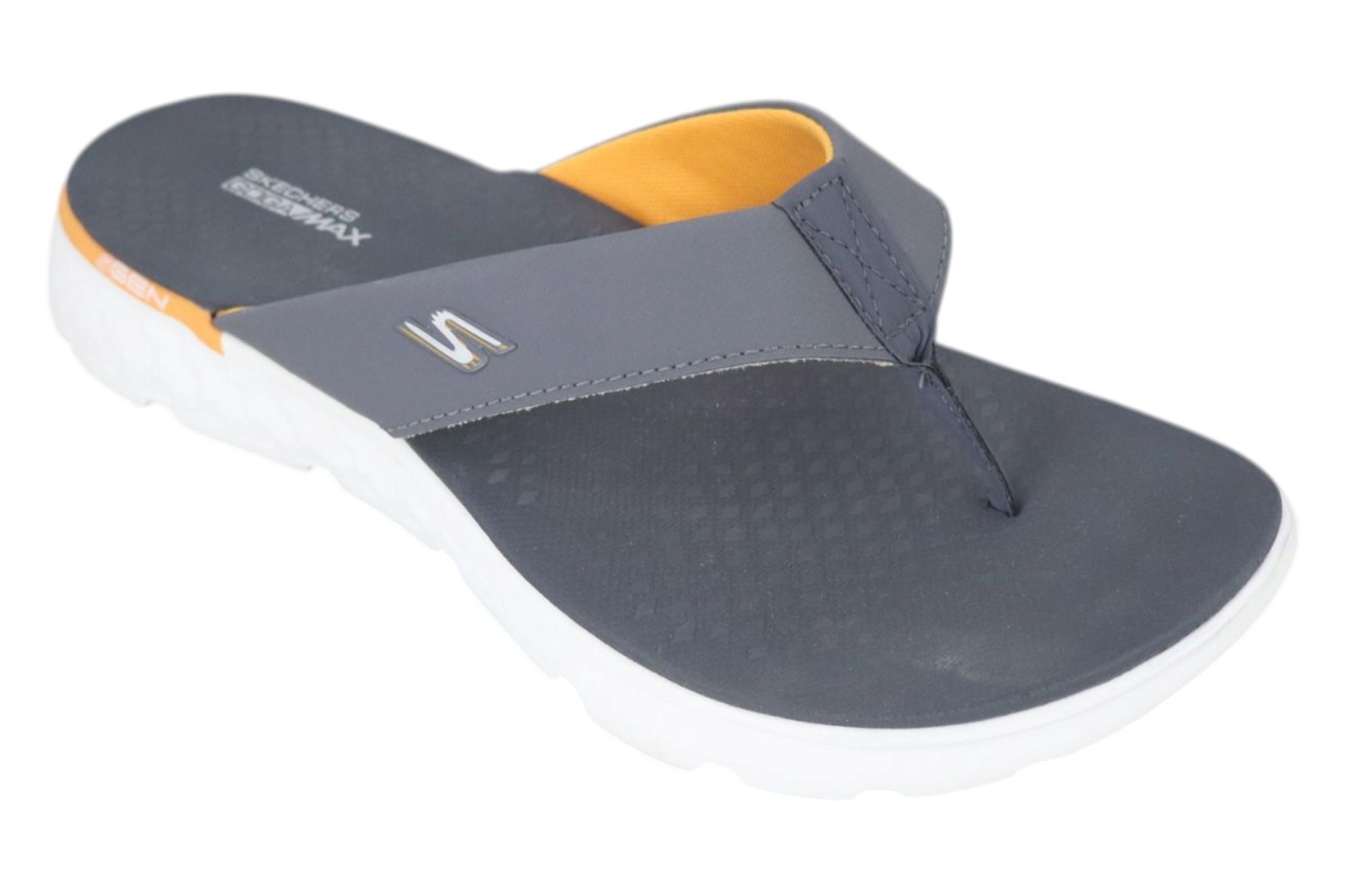 Skechers CHARCOAL/ORANGE SLIPPERS ::PARMAR BOOT HOUSE | Buy  display picture 3