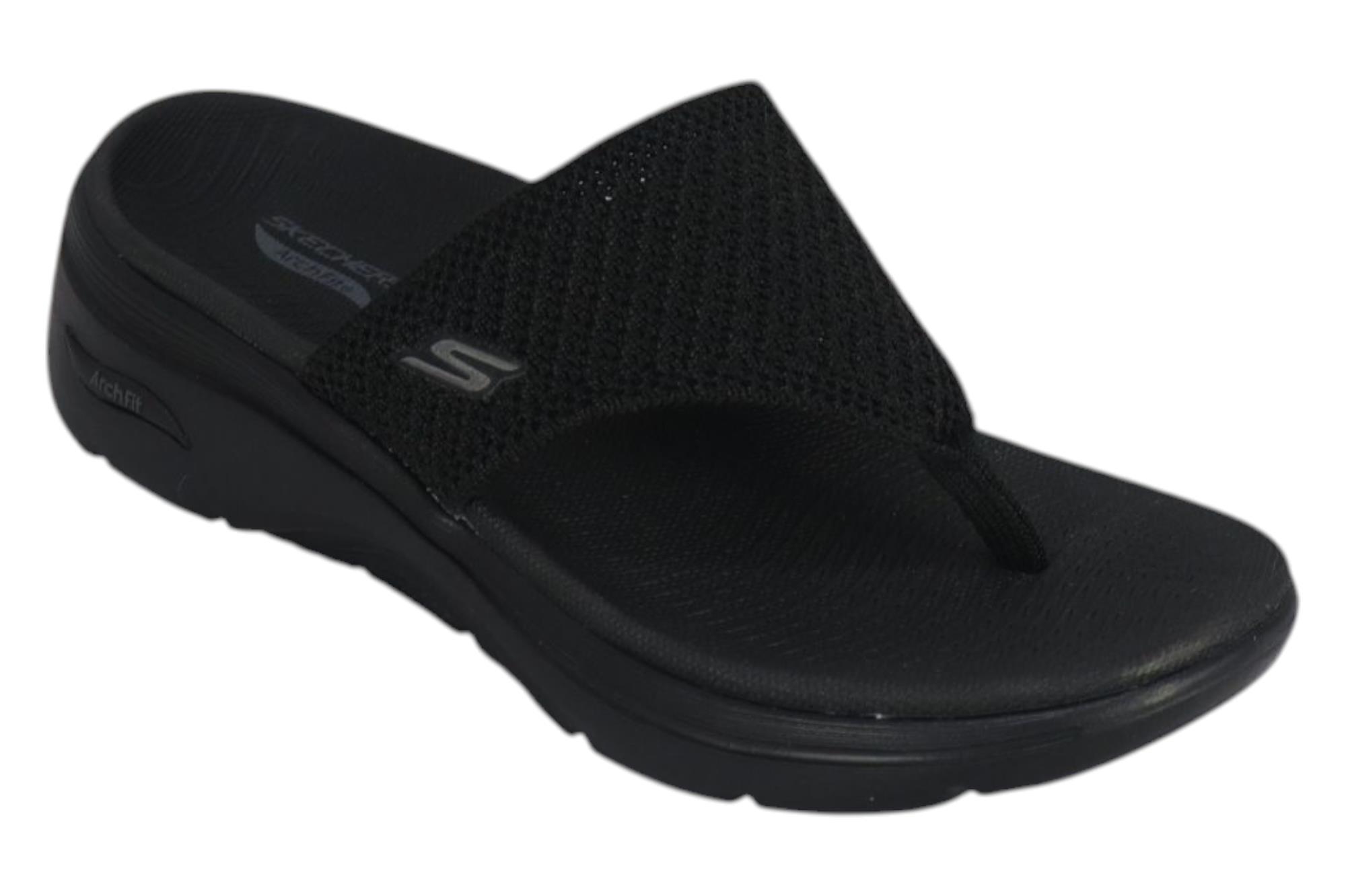 Tink☆N Skechers BLACK SLIPPERS ::PARMAR BOOT HOUSE | Buy Footwear and