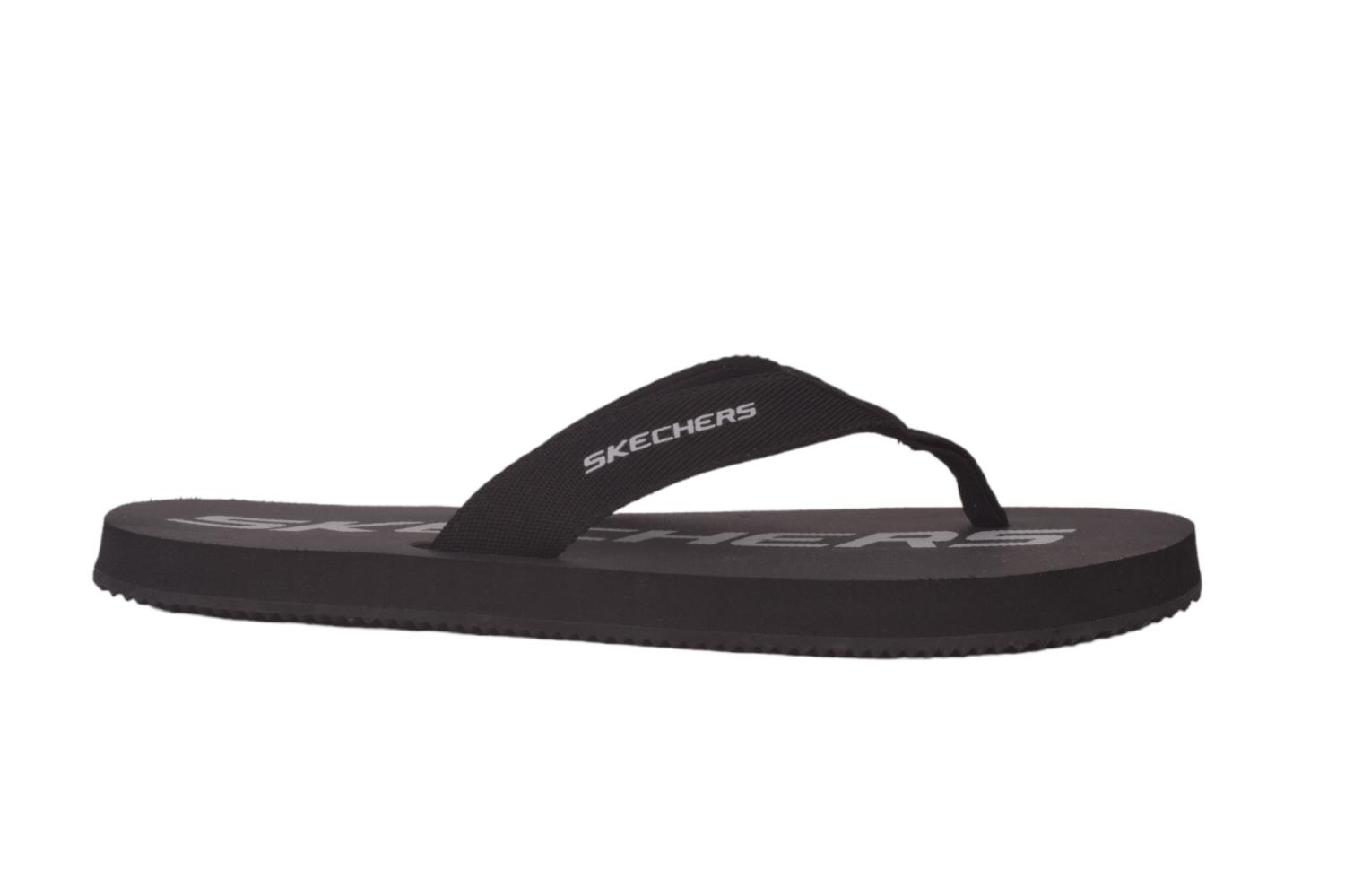 Skechers BLACK/GREY SLIPPERS ::PARMAR BOOT HOUSE | Buy Footwear